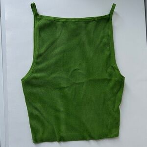 & Other Stories Green Ribbed Camisole